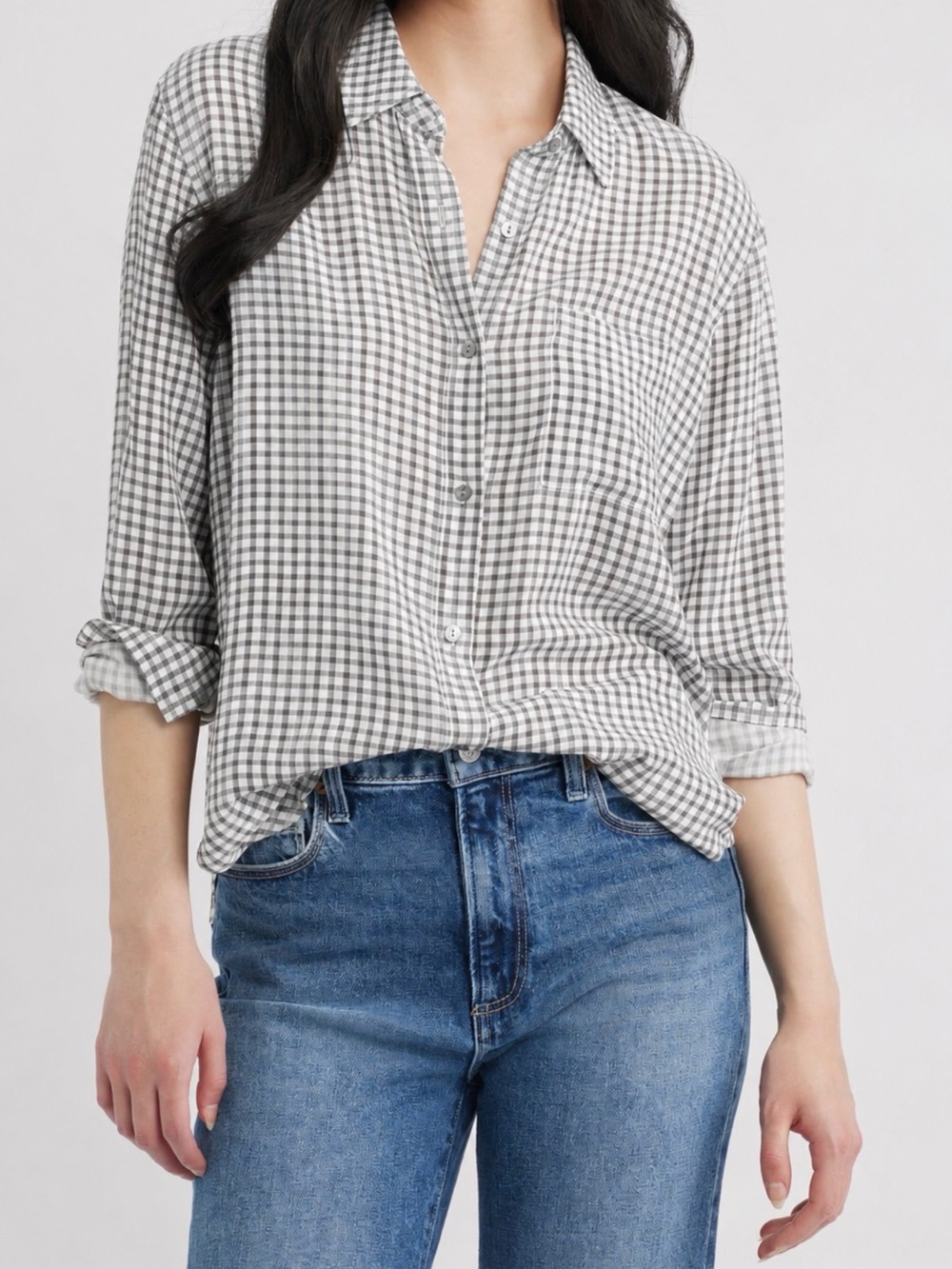 RAILS Josephine Gingham Button Up Top